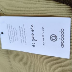 AVOCADO Seamless Ribbed Lightweight light Olive Leggings M/L